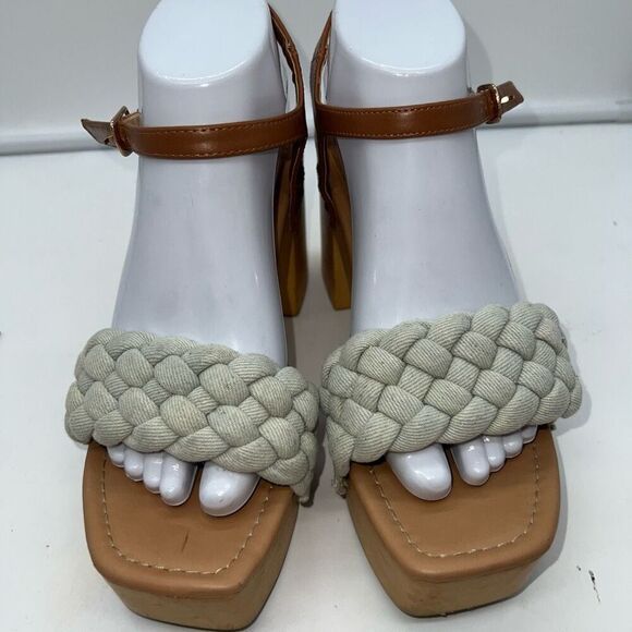 Madden Girl Chunky Braided Platform Buckle Sandals - Picture 3 of 10